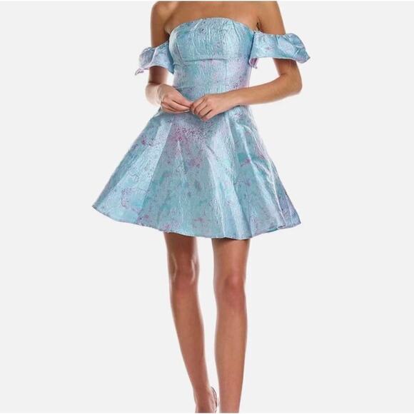 Black by Bariano Hawke Off The Shoulder Minidress - Sz 6 - NWT - Picture 1 of 7